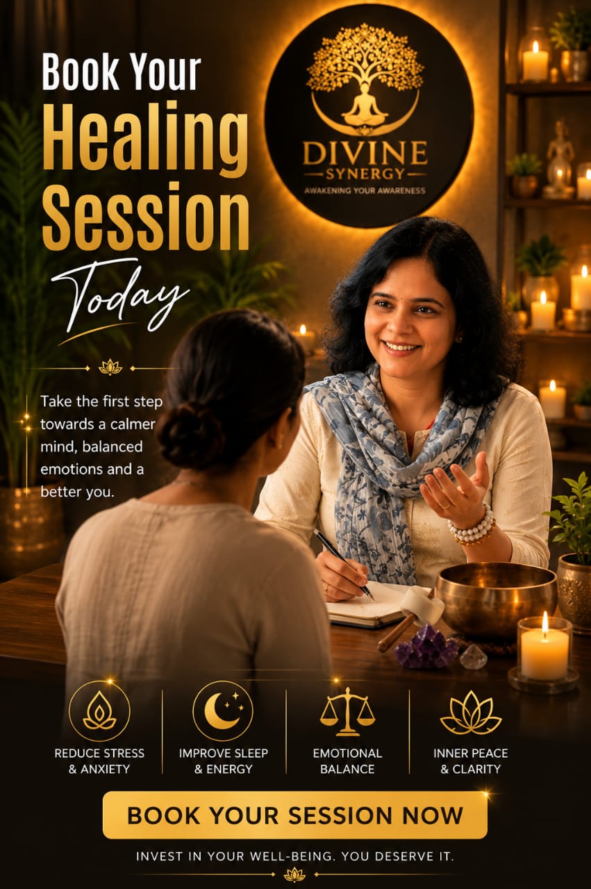 Peaceful meditation space for holistic healing in Pimpri Chinchwad at Divine Synergy